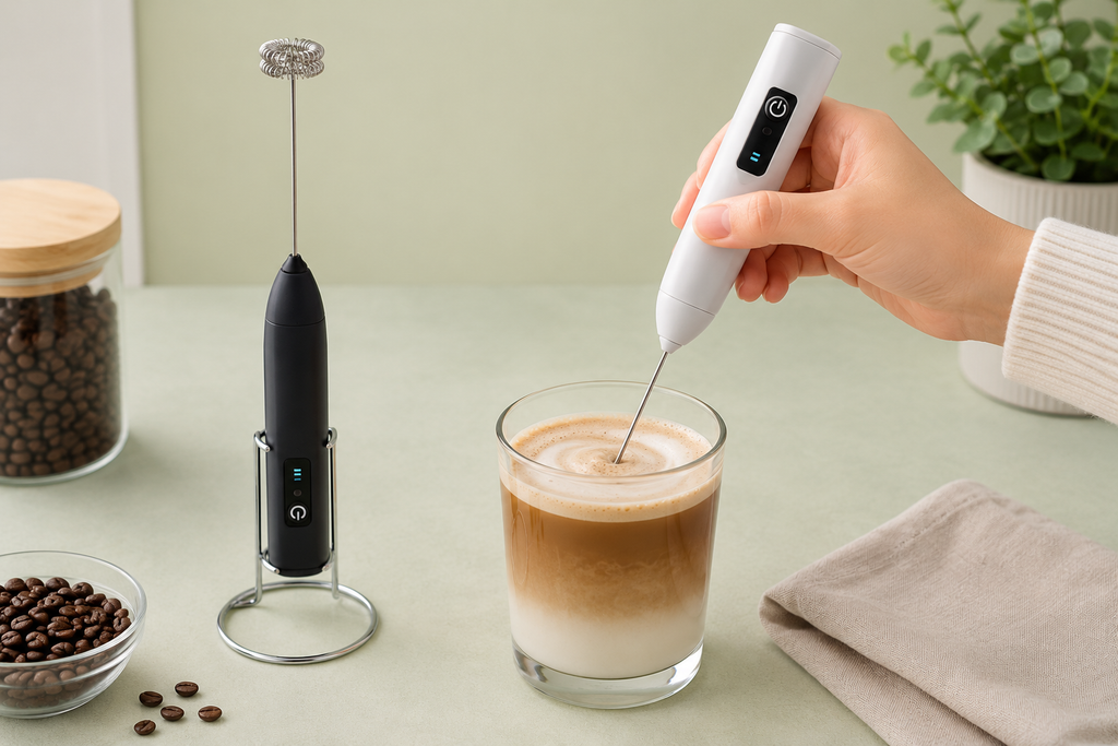 Espumador de Leche Eléctrico Inalámbrico — Café Cremoso en Segundos
