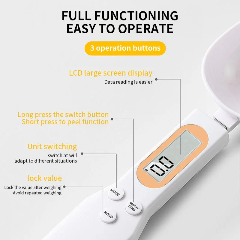 Cuchara Báscula Digital — Pesa Ingredientes al 0,1 g