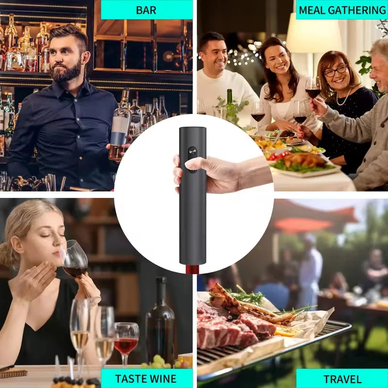 Sacacorchos Eléctrico — Set de Vino Automático con Accesorios