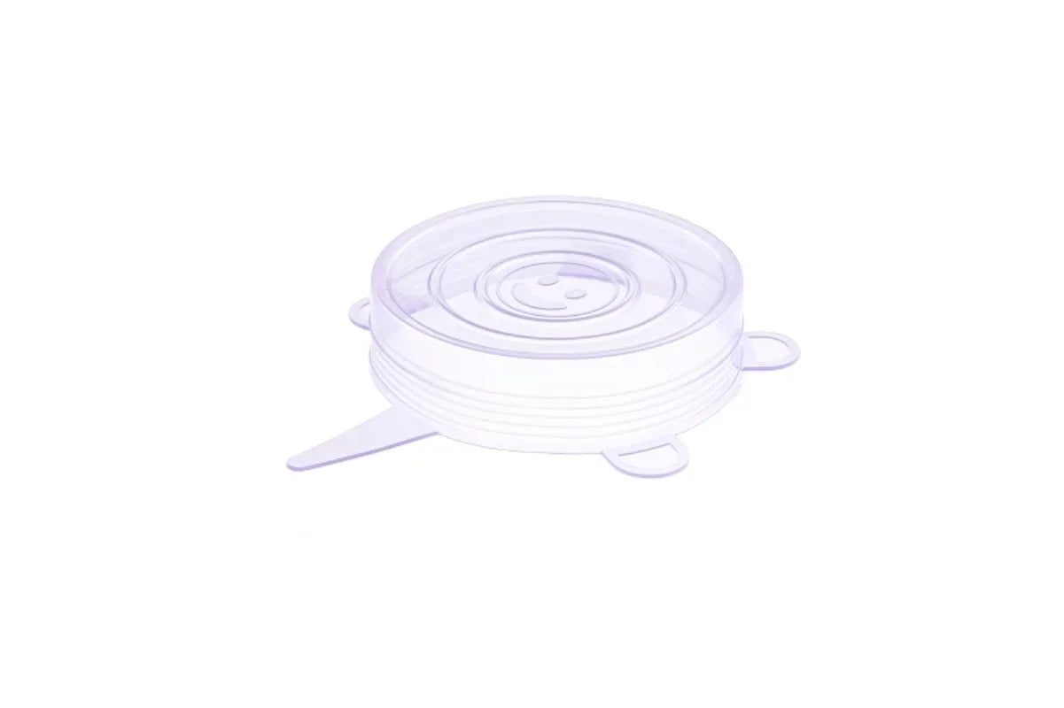 Tapas Elásticas de Silicona (Pack 8) — Sellan Cualquier Recipiente