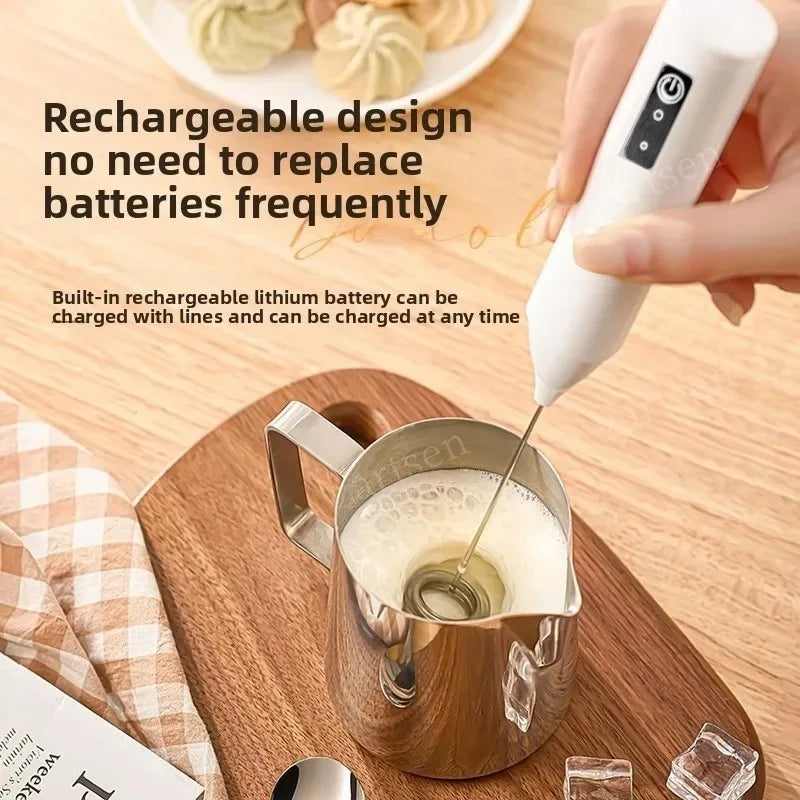 Espumador de Leche Eléctrico Inalámbrico — Café Cremoso en Segundos