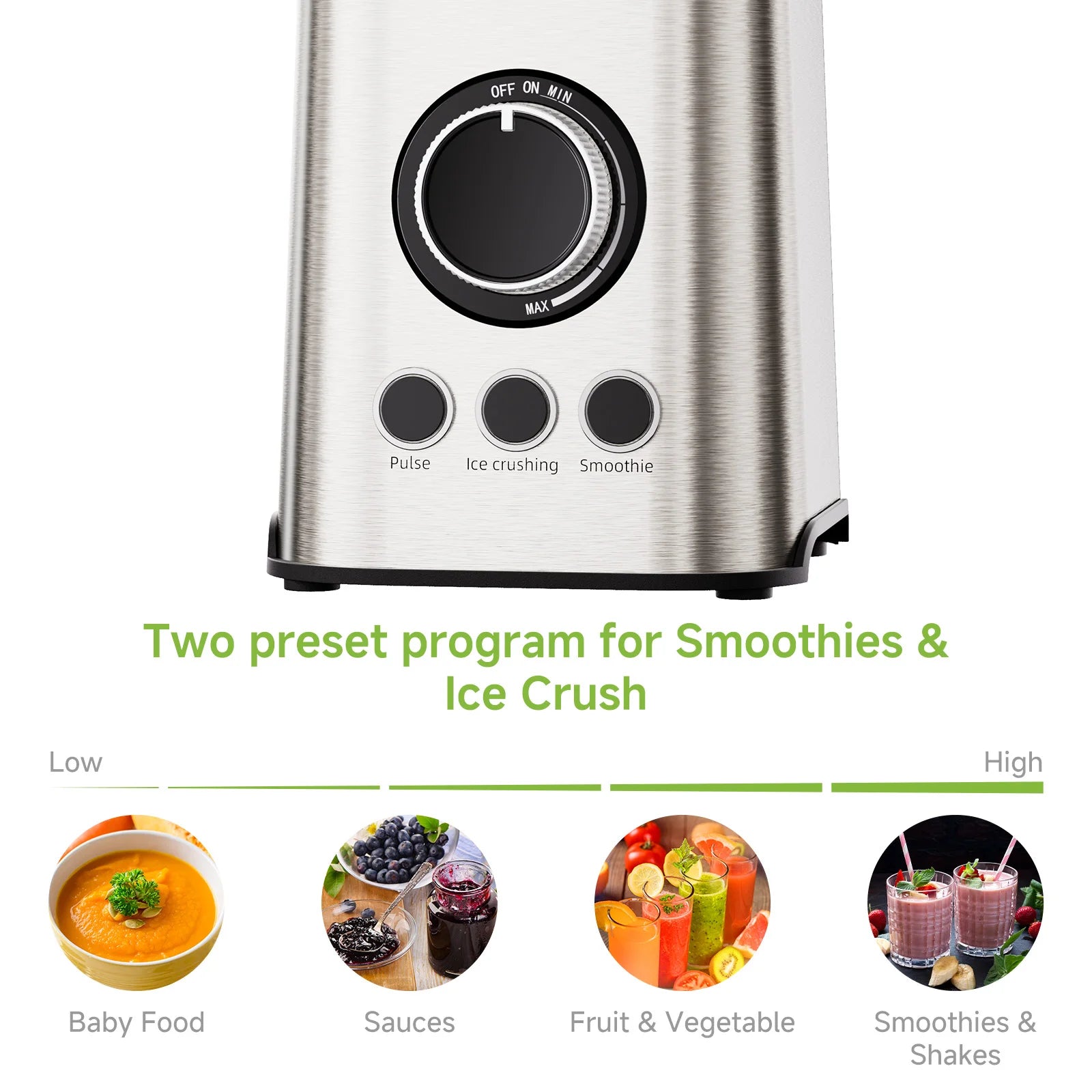 Batidora de Vaso 3 en 1 1300W — Smoothies, Hielo y Picado