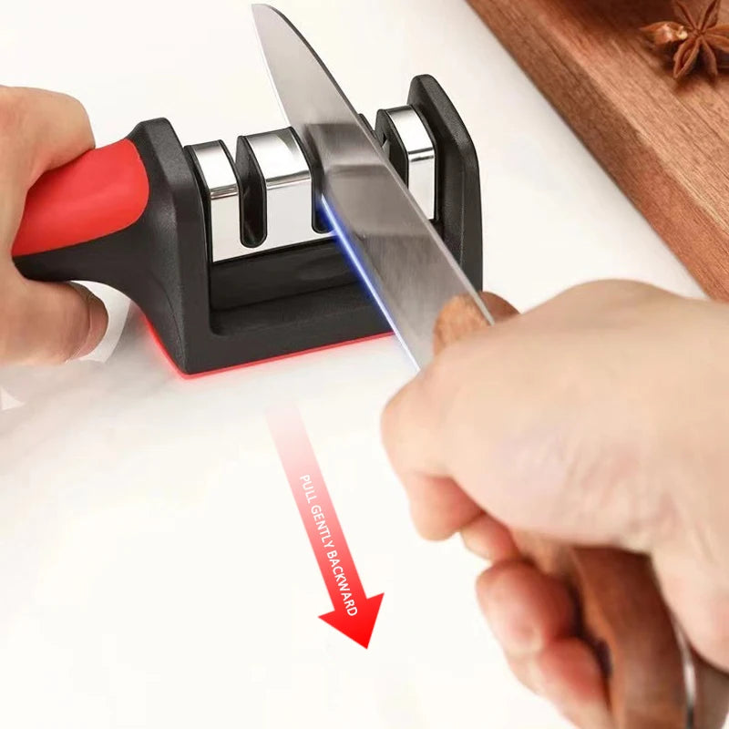Afilador de Cuchillos 3 en 1 — Filo de Chef en 10 Segundos
