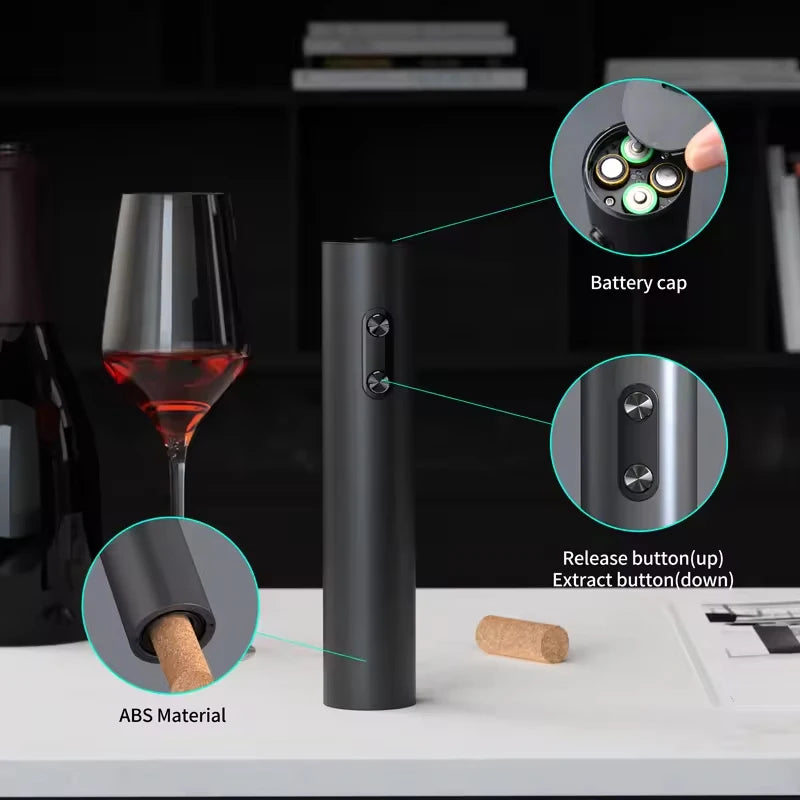 Sacacorchos eléctrico con set de accesorios de vino
