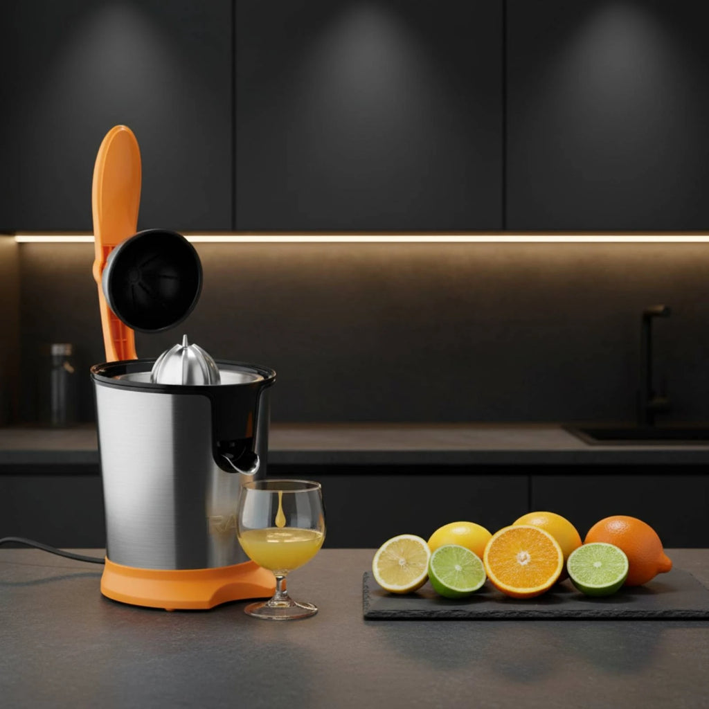 Exprimidor de Naranjas Eléctrico Automático — Zumo Recién Hecho