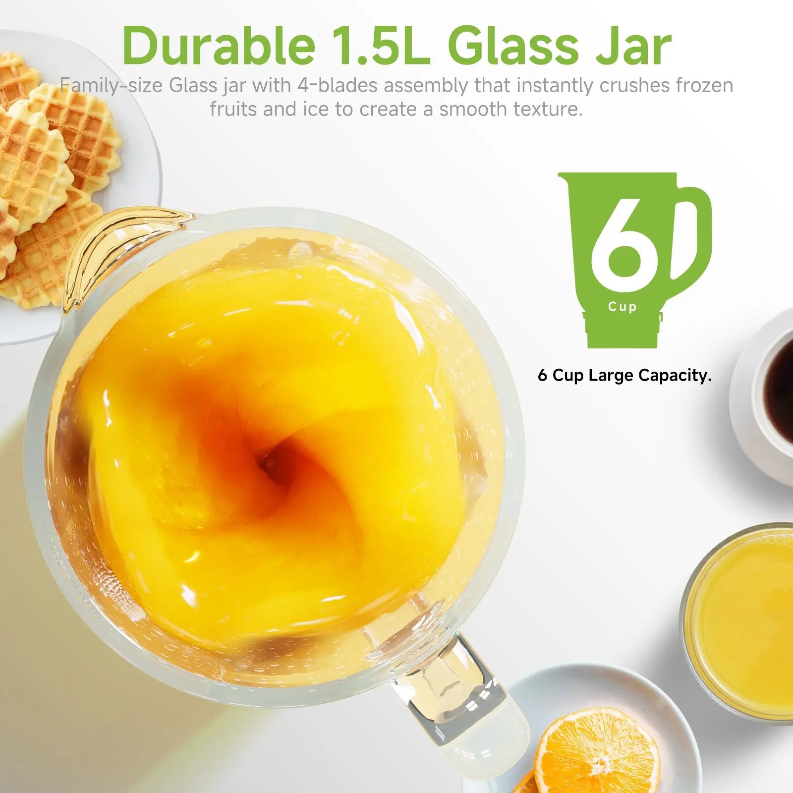 Batidora de Vaso 3 en 1 1300W — Smoothies, Hielo y Picado