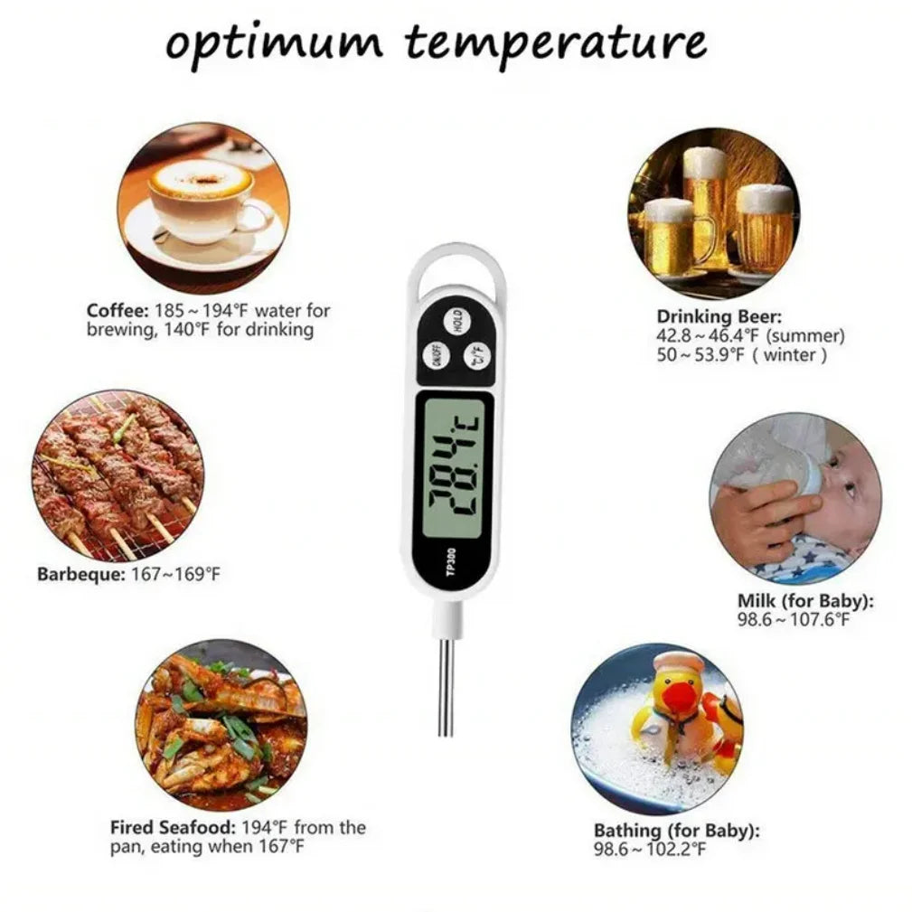 Termómetro de Cocina Digital — Lectura Instantánea para Carne y Repostería