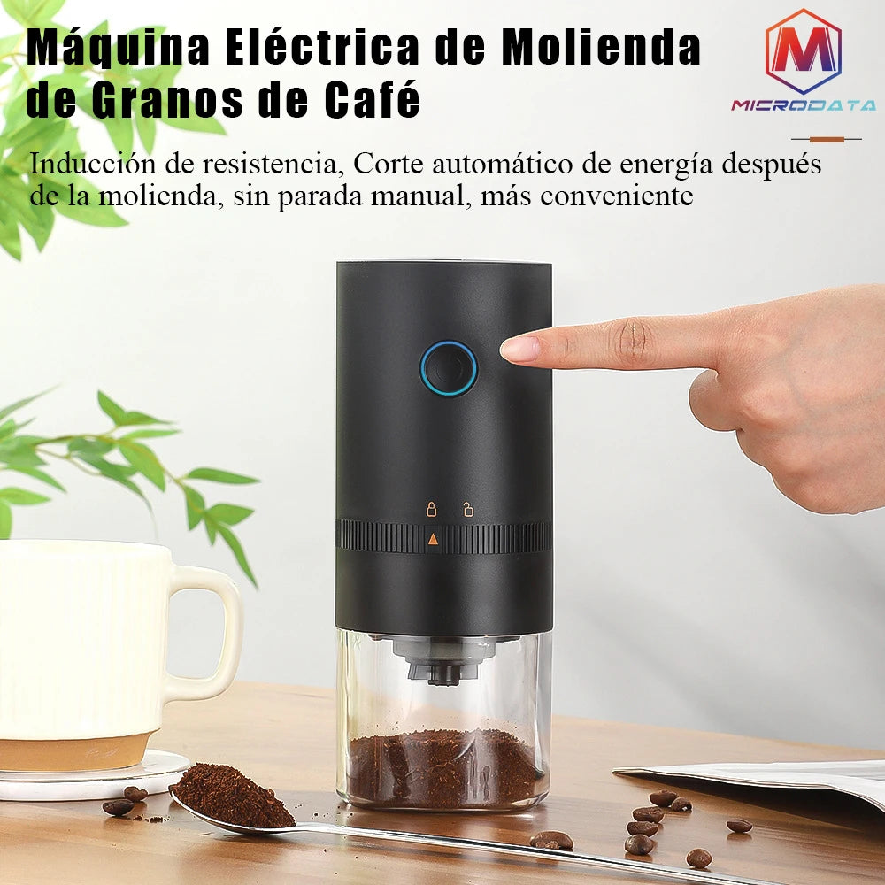 Molinillo de café eléctrico portátil con muelas de cerámica