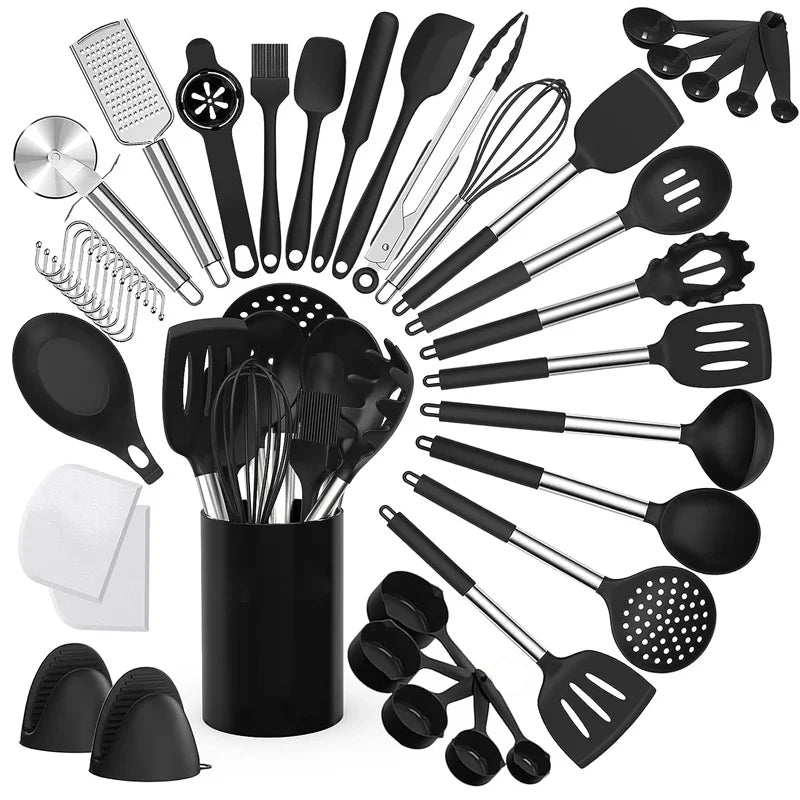 Set de Utensilios de Cocina de Silicona (43 piezas) — Antiadherente