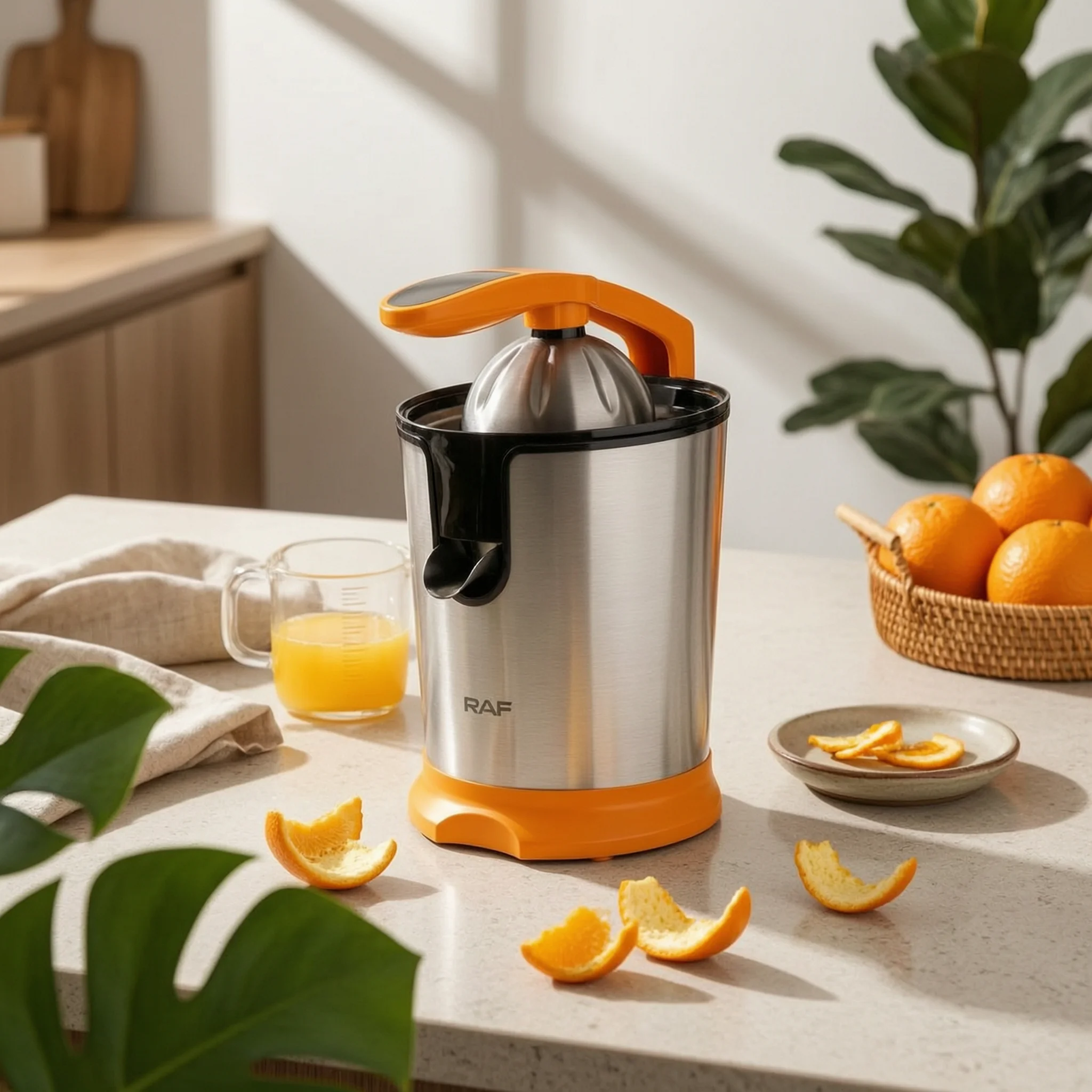 Exprimidor de naranjas eléctrico automático