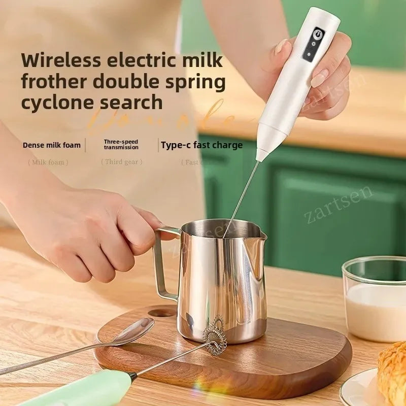 Espumador de Leche Eléctrico Inalámbrico — Café Cremoso en Segundos