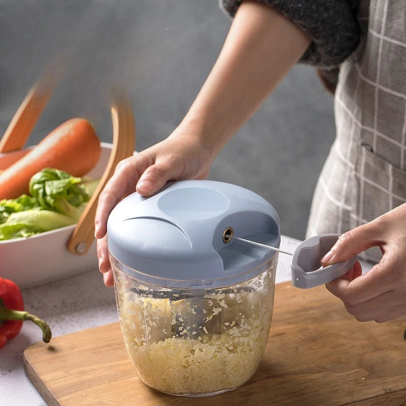 Picadora manual de tirador de cuerda para verduras