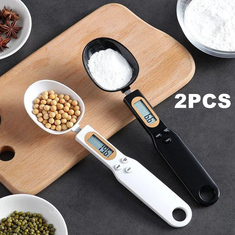 Cuchara báscula digital de cocina con pantalla LCD